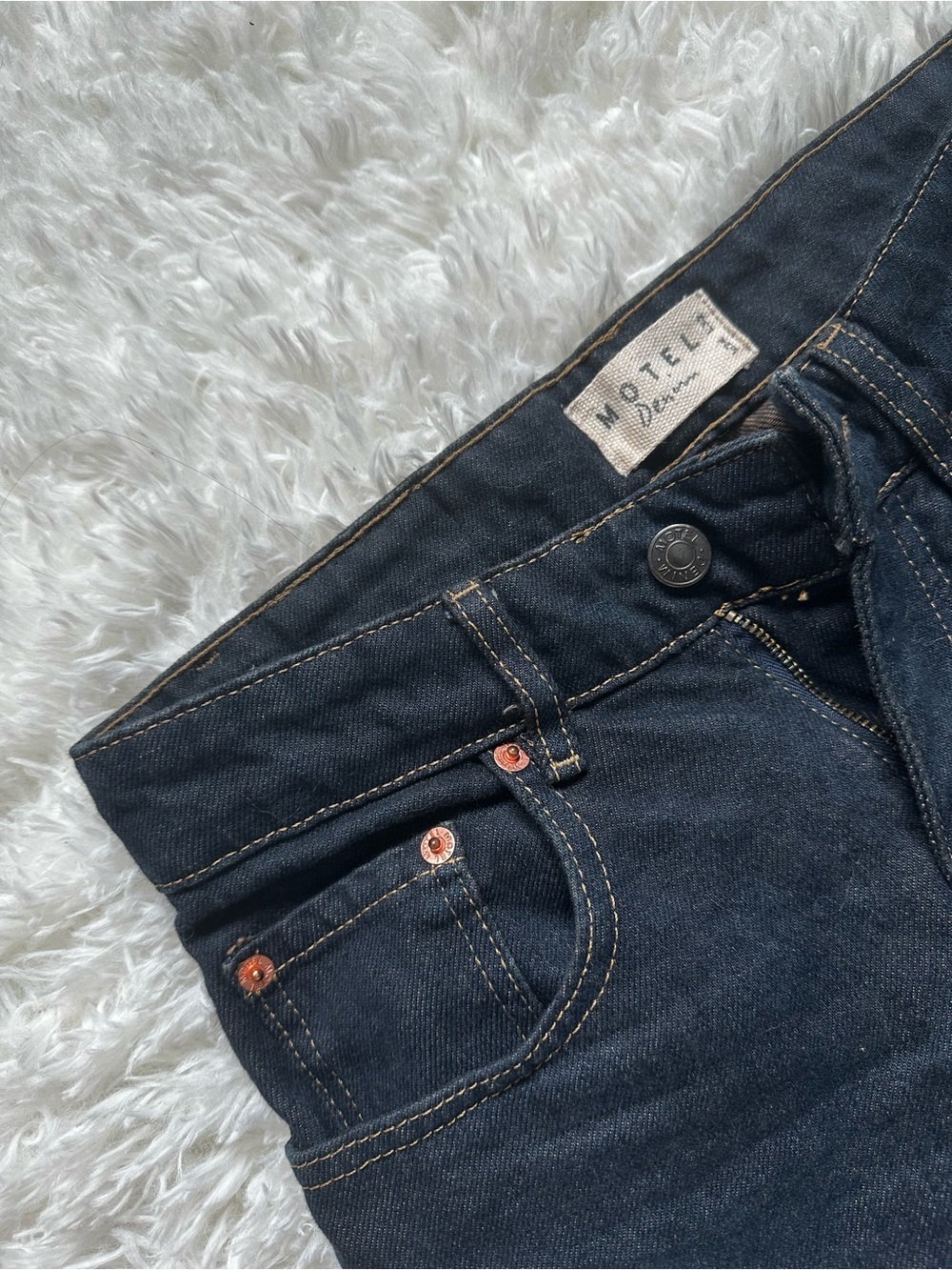 Motel Rocks Dark Blue High-Rise Women’s Jeans